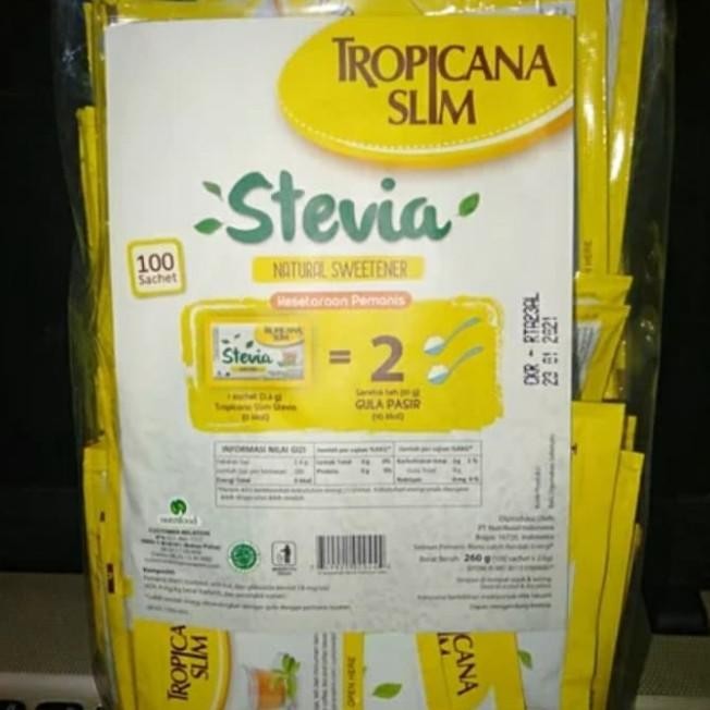 

Gula Slim Stevia Isi 100 Sachet