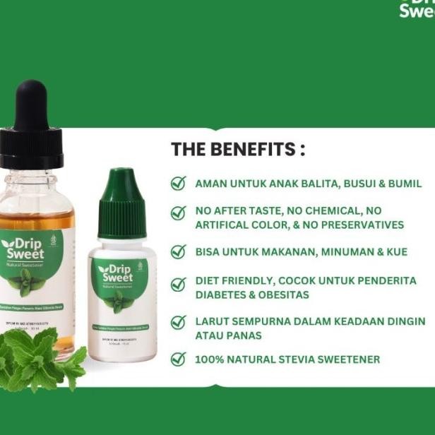 

Dripsweet Gula Stevia Pemanis Ala Cair 15Ml - 2Pcs