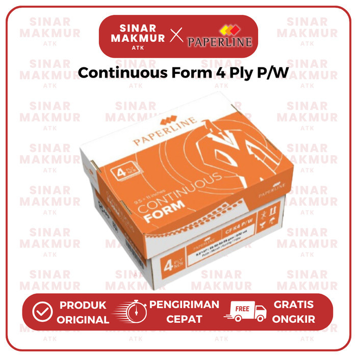 

Continuous Form/Kertas Komputer 9.5x11 4 Ply/K4 W Paperline (Dus)