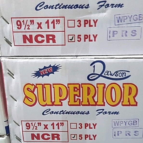 

Kertas Continues Form Superior 9,5 x 11 - 5 Ply PRS : 2