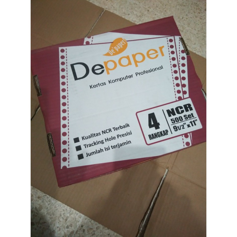 

Kertas continuous Form Depaper 4ply 9.5 x 11 inchi