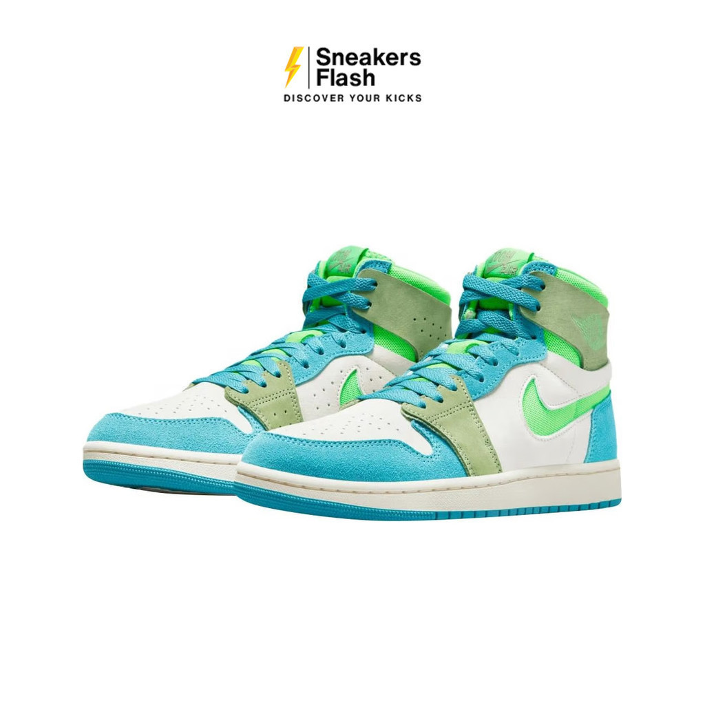AIR JORDAN  1 High Zoom Cmft 2 Green Sepatu Sneakers Wanita - DV1305433 - Size 36.5