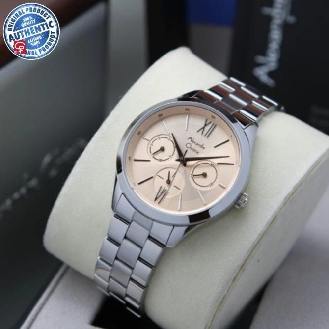 ALEXANDRE CHRISTIE AC2796 AC 2796 SILVER JAM TANGAN WANITA ORIGINAL