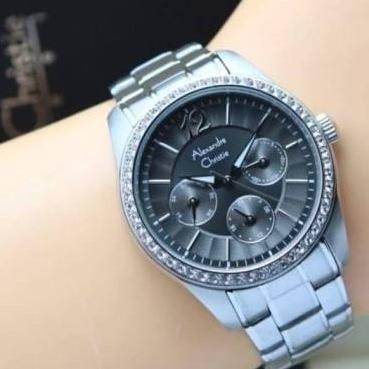 JAM TANGAN WANITA ALEXANDRE CHRISTIE AC2645 AC 2645 SILVER BLACK