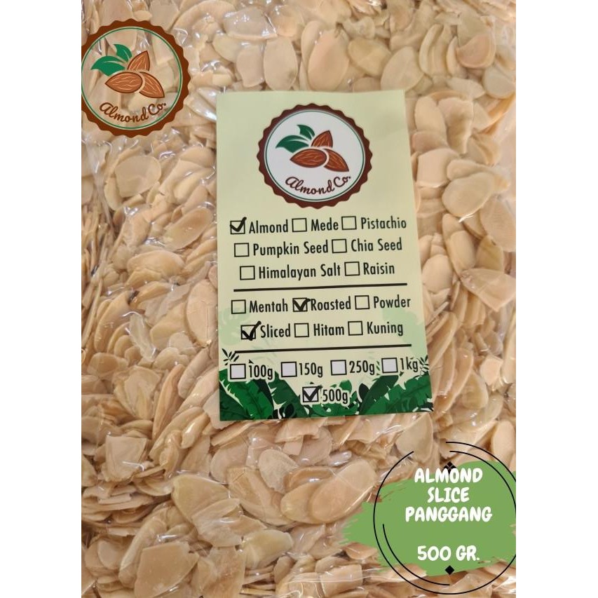 

Kacang Almond Slice Panggang (Roasted / Oven) 500 Gr