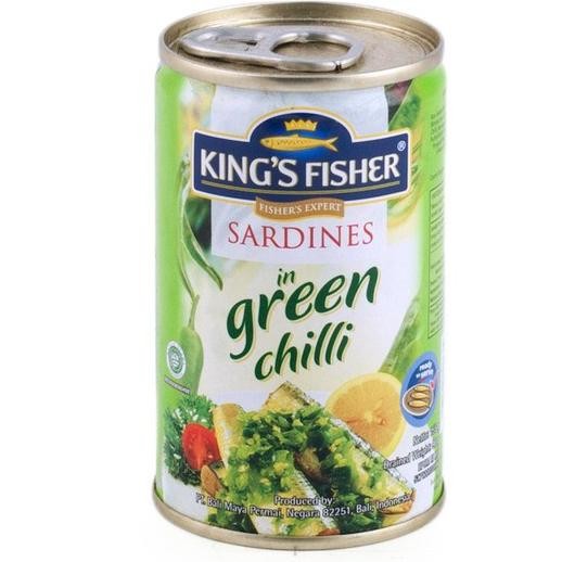 

Paket 1 Dus 50Pc King'S Fisher Sarden Ni Sambal Hijau Kaleng 155G