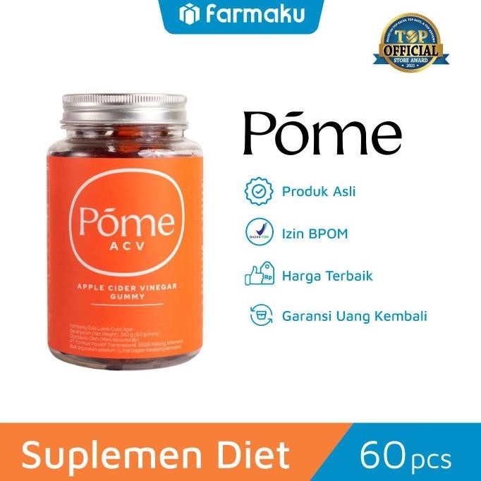 

Pome Apple Cider Vinegar Gummy Botol Isi 60 Suplemen Diet