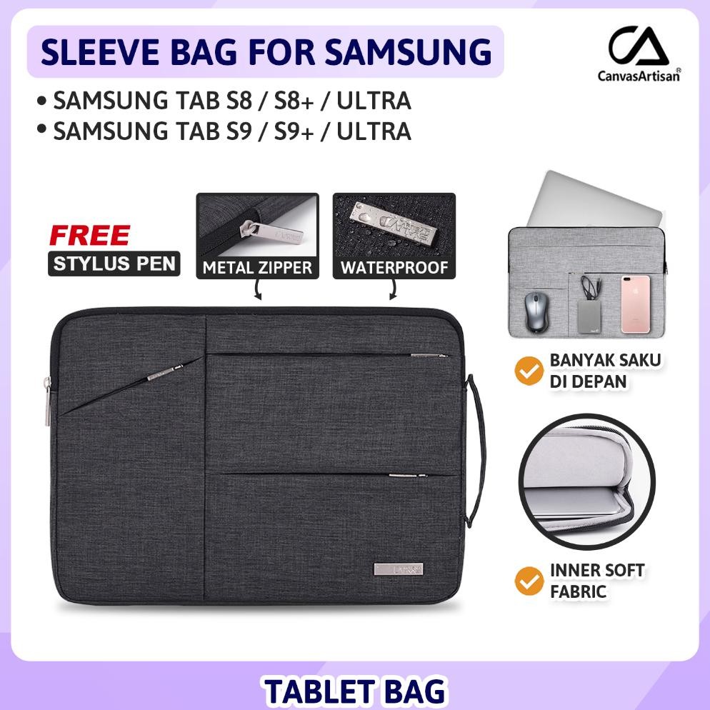 Samsung Galaxy Tab S8 S9 S8+ S9+ Ultra FE FE+ 2022 2023 Tas Sleeve Sarung Case Bag Pouch Handbag Cas