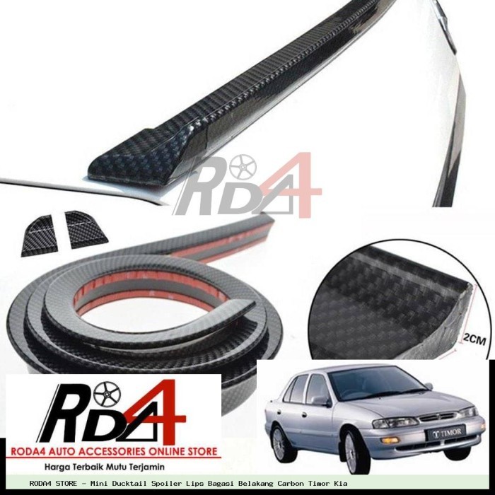 Mini Ducktail Spoiler Lips Bagasi Belakang Carbon Timor Kia