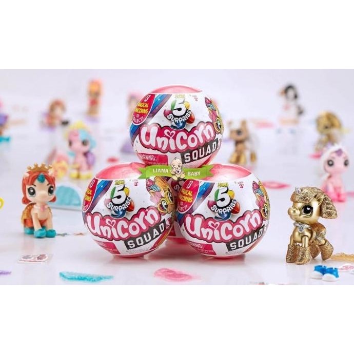 MAI584 MAINAN EGG ZURU 5 SURPRISE UNICORN SQUAD MAINAN ANAK
