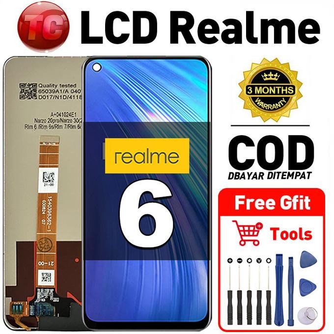 Original Lcd Realme 6 fullset ori asli Layar hp touchscreen Sentuh Versi Tinggi COD AGR