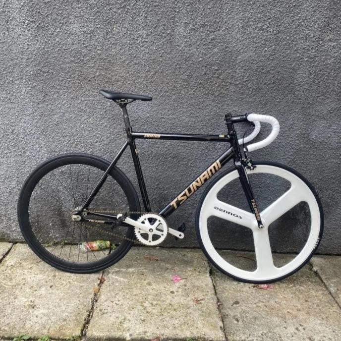 sepeda fixie fullbike tsunami snm100 snm 100 3spoke dennos KT7