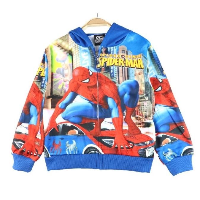 JACKET HODDIE ANAK LAKI-LAIK MOTIF SUPERHERO AVENGERS/SPIDERMAN IMPORT