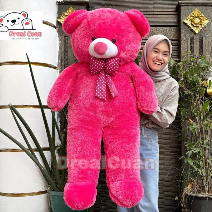 Boneka Teddy Bear Beruang Panda Besar Jumbo 1,3meter 130cm Hitam Putih