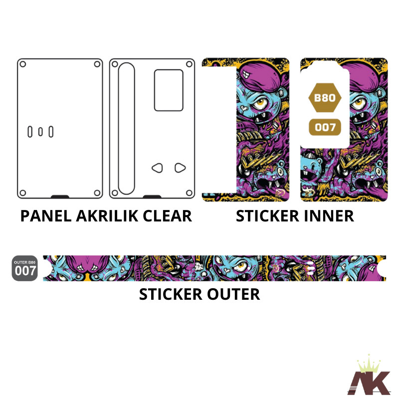 

Wrap* Cutting Akerilik Untuk Bagian Luar Dalam B80 Pres 7 Wrap Skin Stiker Garksin CUSTOM Gratis (2pcs)