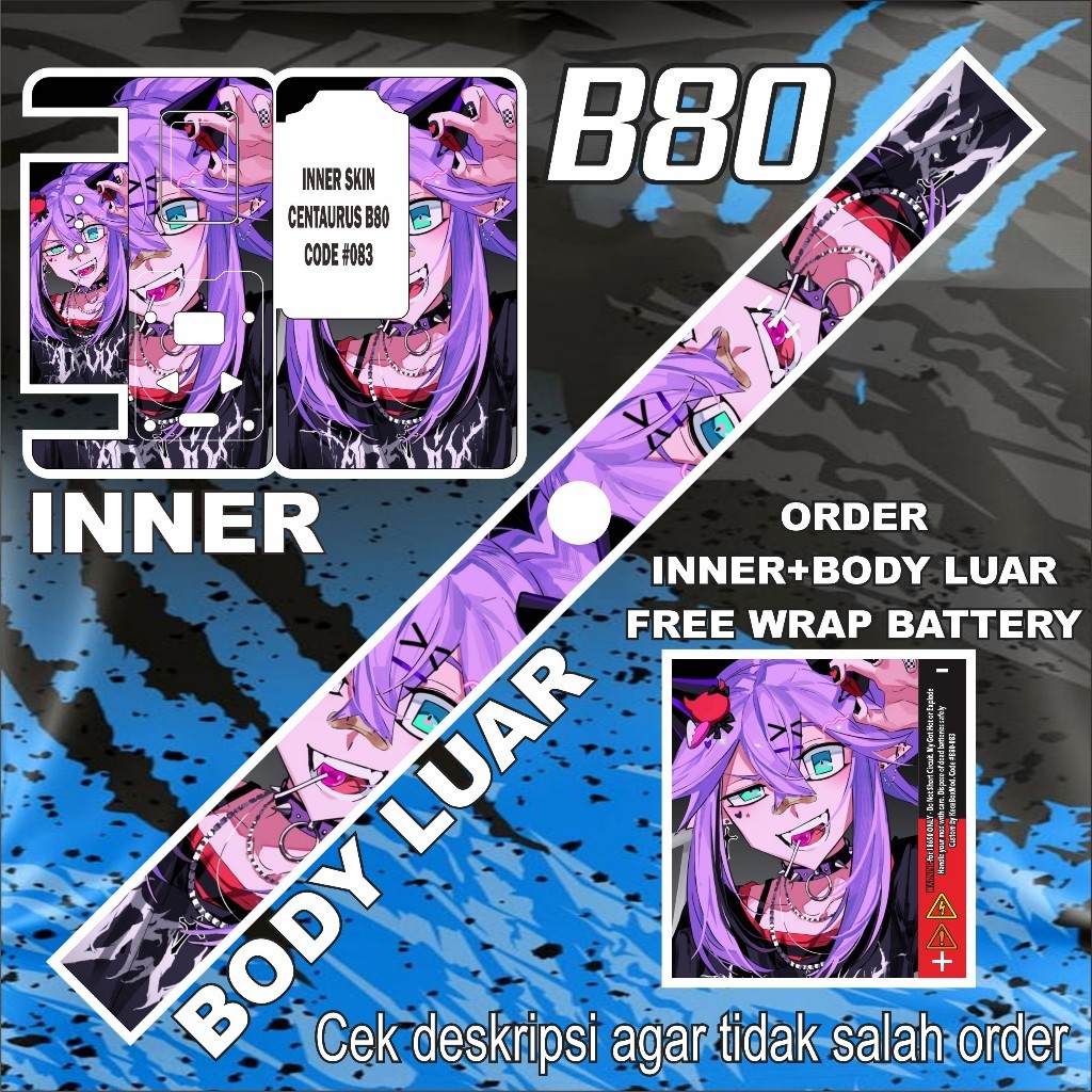 

Wrap* Stiker B80 83 Wrap Skin Stiker Garksin CUSTOM Gratis (2pcs)