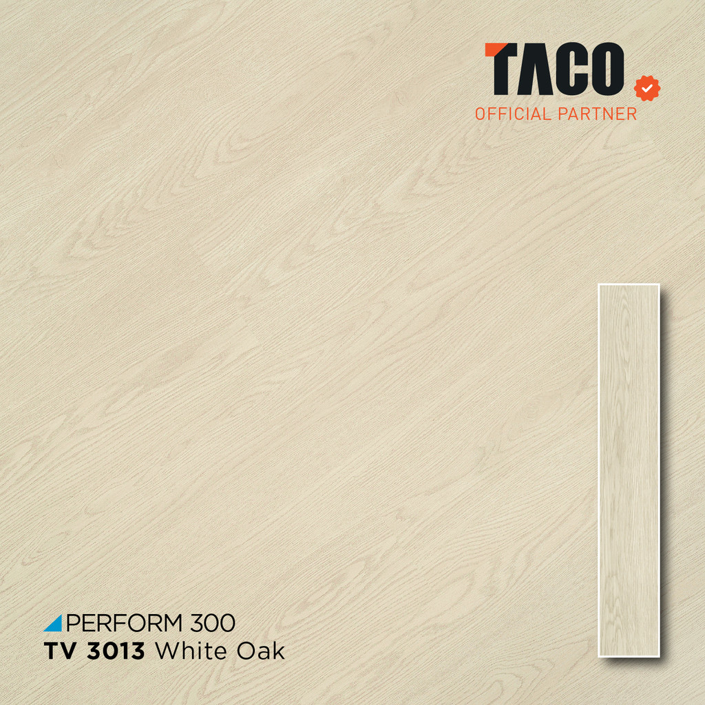 TACO Lantai Vinyl 3mm Motif Kayu (Isi 24 lembar / 3,34 m²) - TV 3013 White Oak