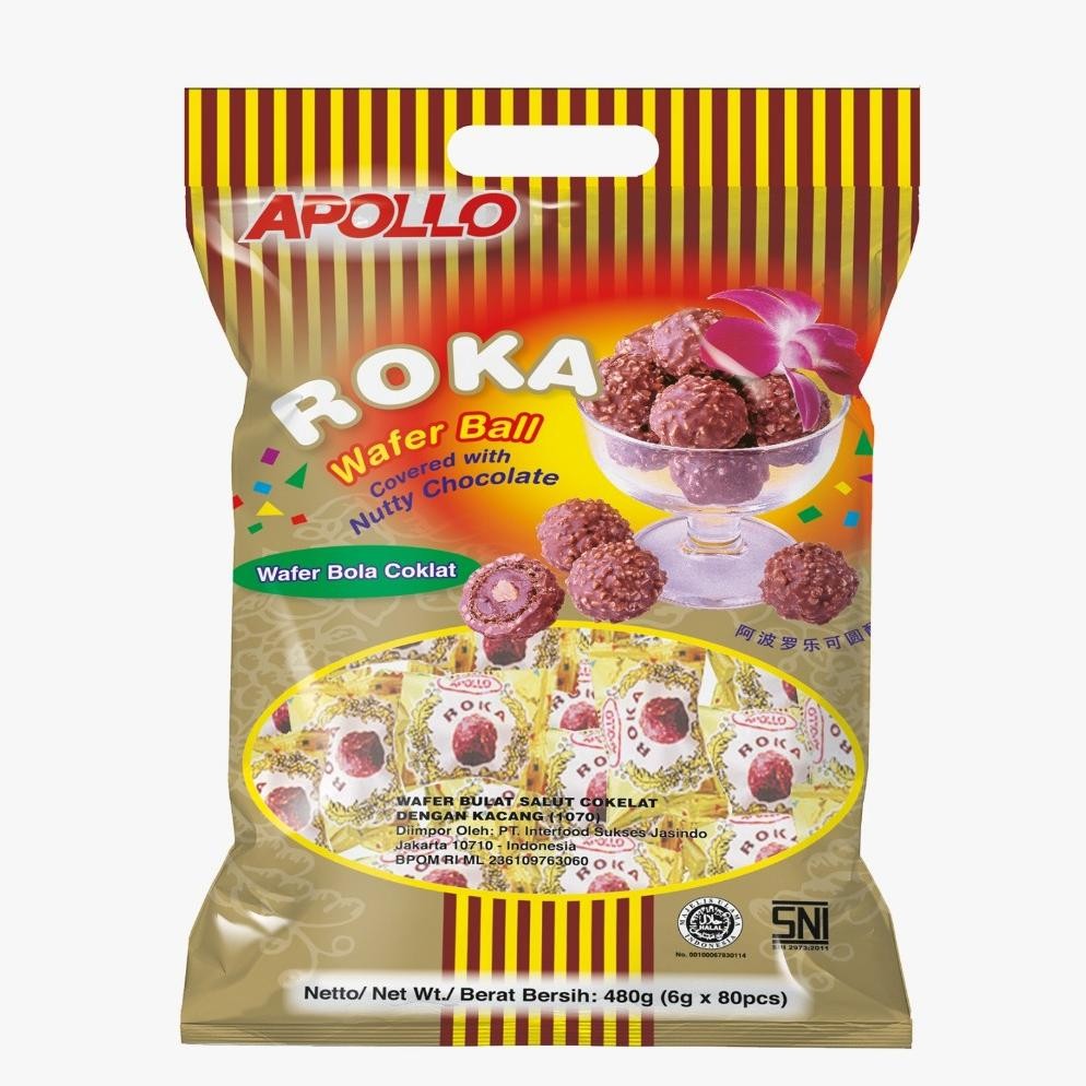 

CR - Roka Apollo Wafer Ball Coklat Exp April 2025 PROMO HALAL TERLARIS