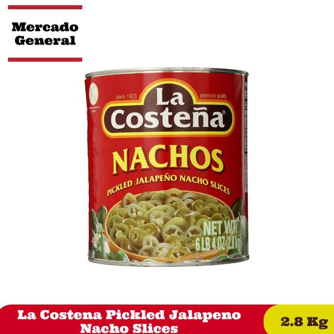 

La Costena Pickled Jalapeno Nacho Slices - 2.8Kg Can, Rp. 96/Gr New