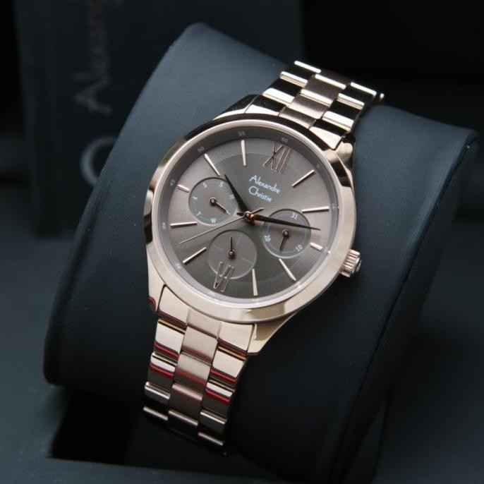 ALEXANDRE CHRISTIE AC2796 AC 2796 ROSEGOLD BROWN JAM WANITA ORIGINAL