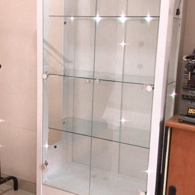 Lemari Pajangan / Lemari Hias / Lemari Kaca Minimalis Full Putih