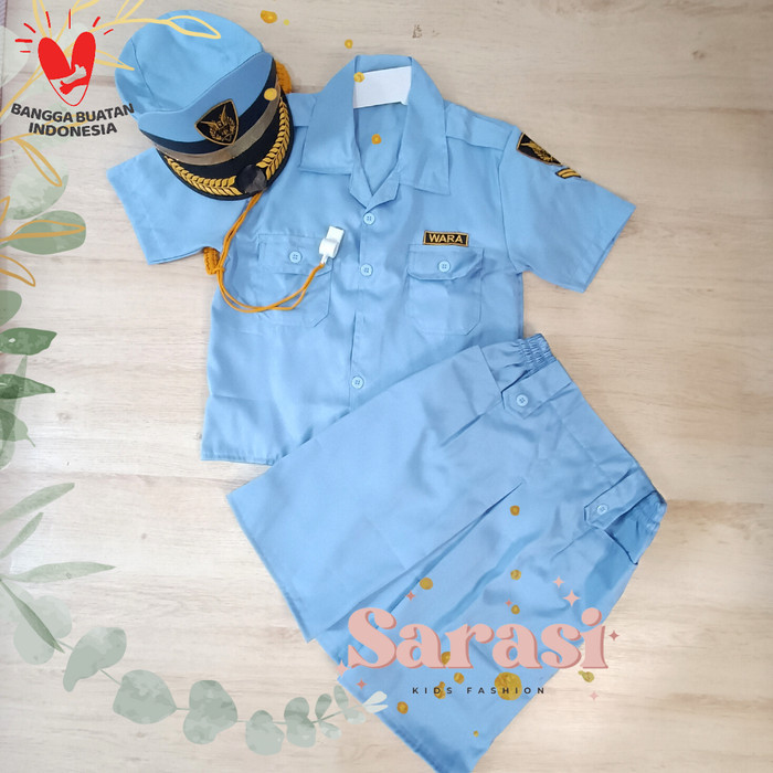 Paling Murah Baju Tni Au Anak Perempuan Wanita Baju Tni Anak Kostum Wara Anak