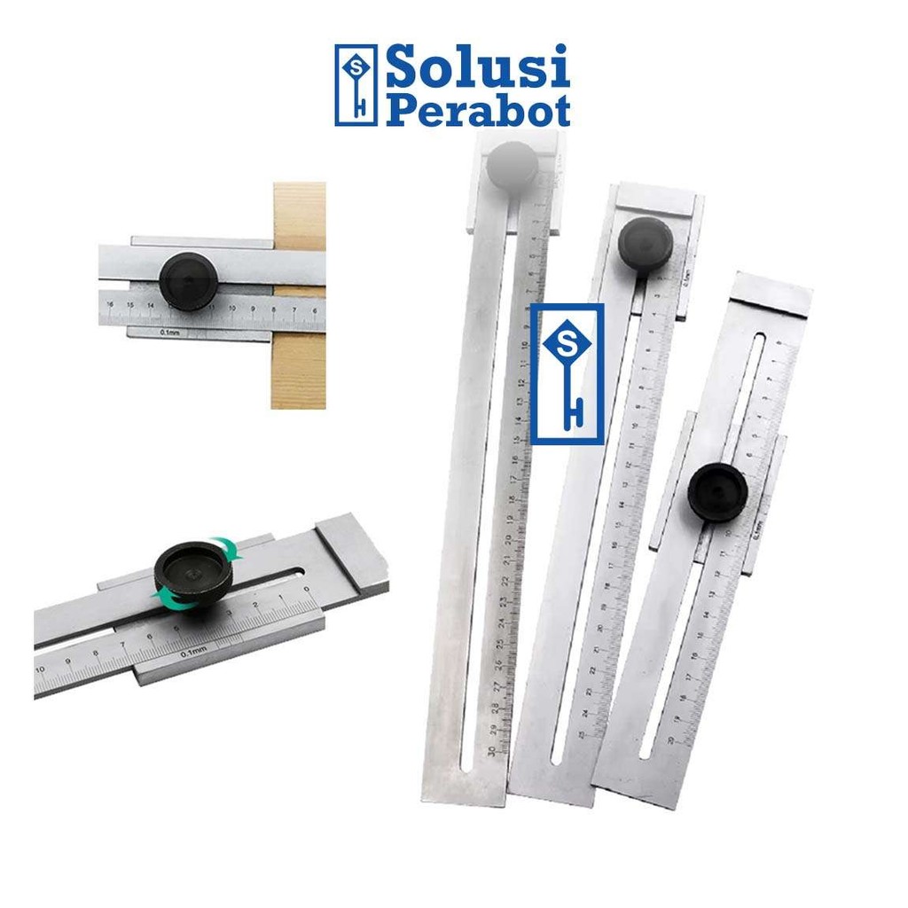 

Penggaris Besi Gage AI33 SP / Kayu Penanda Tool Marking / Woodworking Gauge Penandaan / Alat Bantu / Garis Siku Ruler / Menandai persegi