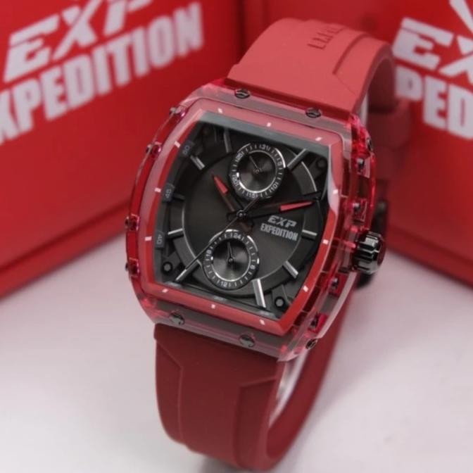 EXPEDITION E6814 E 6814 JAM WANITA RED RUBBER BAND ORIGINAL