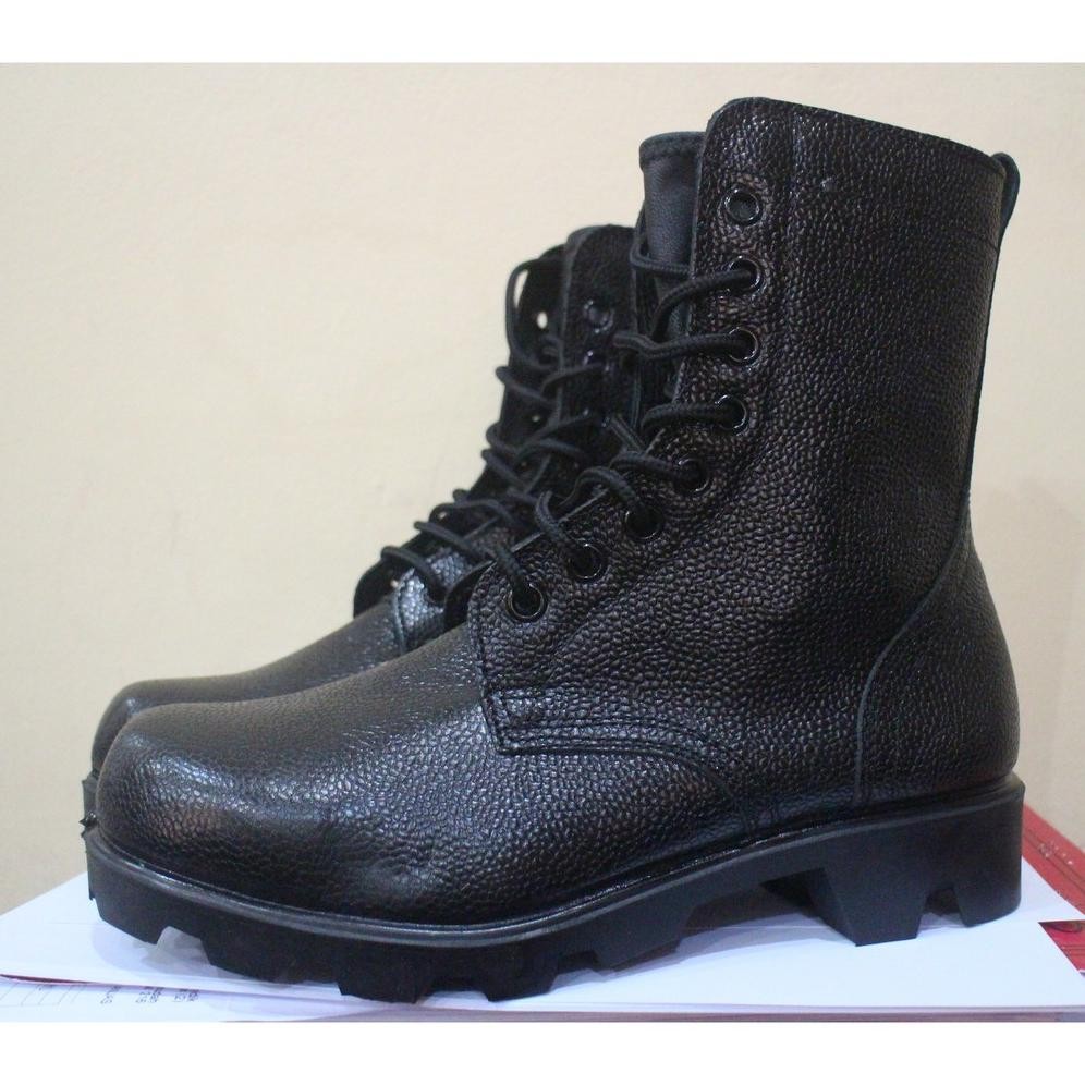 Sepatu Polisi Pdl Pdh Satpam Satpol Pp Tni Kulit Jeruk Pria Keren