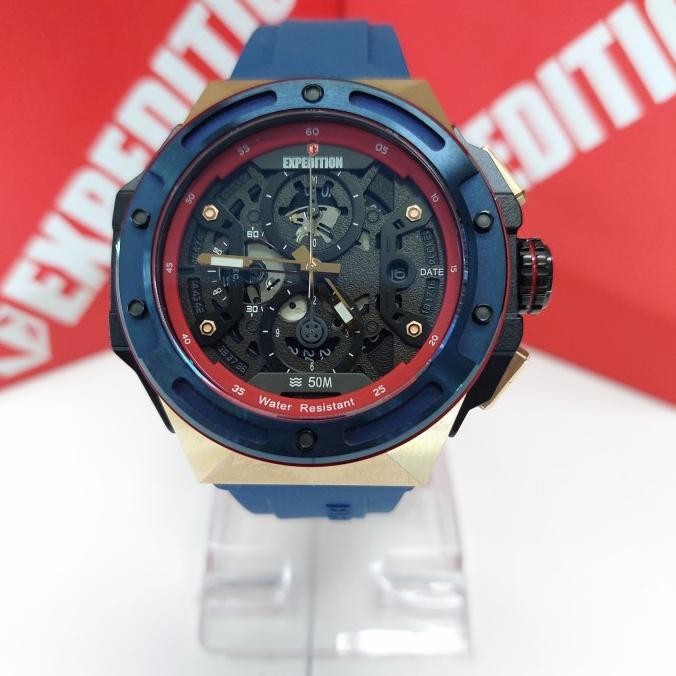 EXPEDITION E6818 E 6818 BLUE ROSEGOLD JAM PRIA RUBBER BAND
