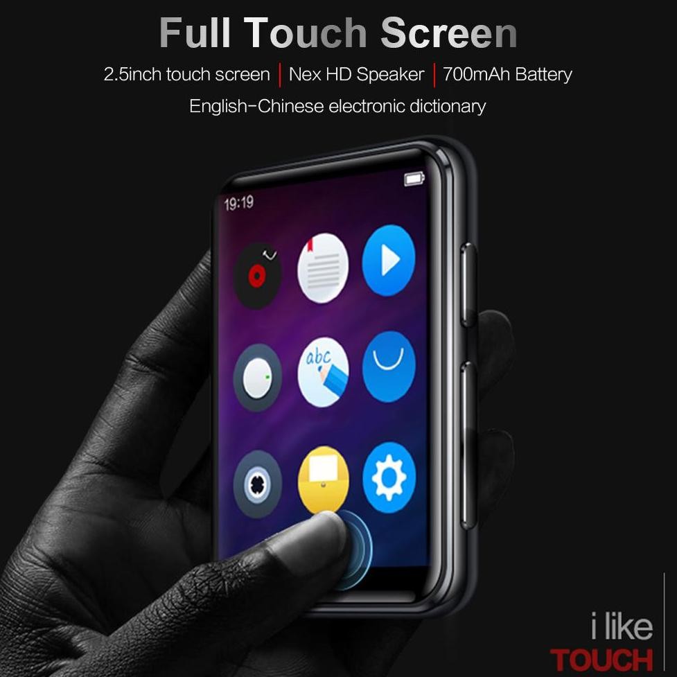 SZ BENJIE X5 TOUCHSCREEN COD BLUETOOTH MP3 PLAYER HD HIFI MUSIC AUDIO VIDEO SPEAKER RECORDING ALARM 