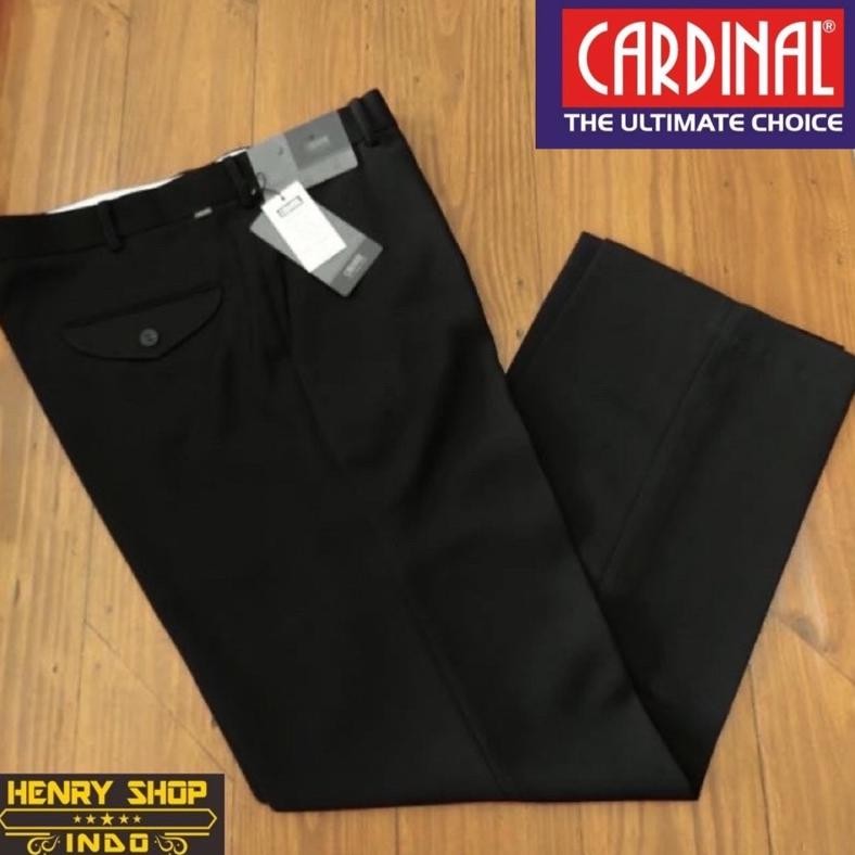 Celana Kantor Pria Celana Formal Celana Bahan Cardinal Hitam / Panjang Bahan Kerja Cardinal Celana P