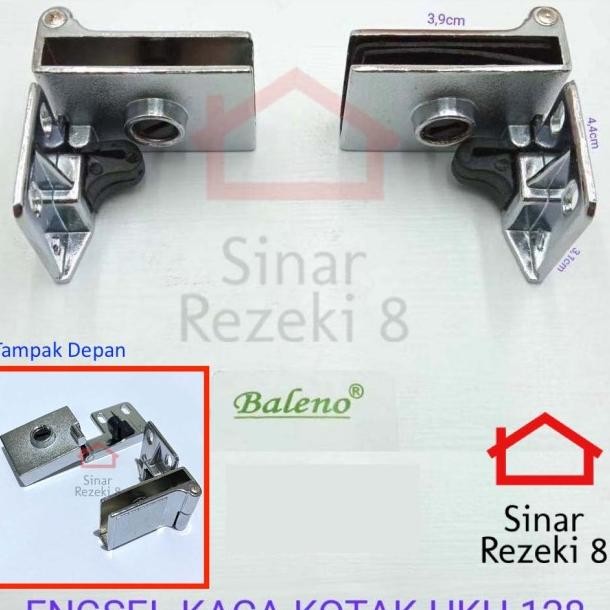 Engsel Pintu Kaca Kotak Hkh 128 Baleno / Lemari Jepit Kayu Jepit