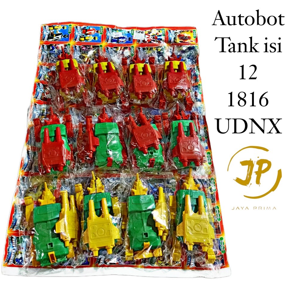 Mainan Anak Robot Kendaraan Tank Singa Badak Isi 12 Pcs