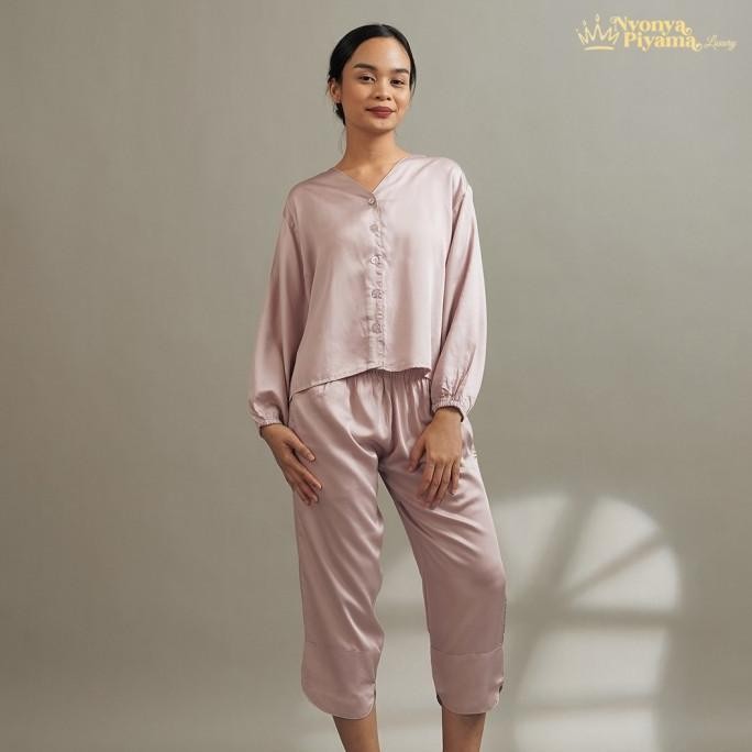 Lux Nyonya Piyama Tencel Moon Set - Mona - Moon Mona,XL LM