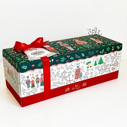 

(BOX 33.3 x 12.3 x 11 cm NATAL) DUS kue kering toples jar natal christmas (ISI 10)