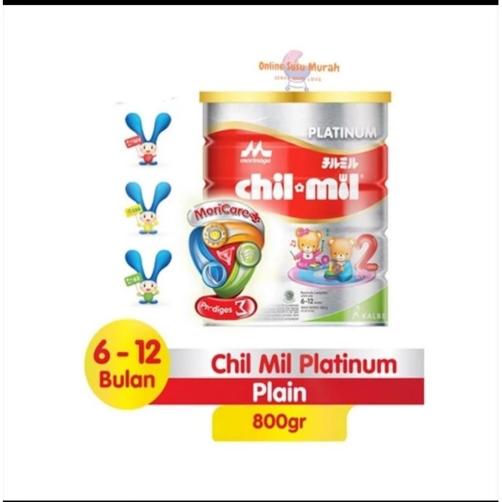 Morinaga Chilmil 2 platinum 800 gr/Susu bayi 6-12 bulan.