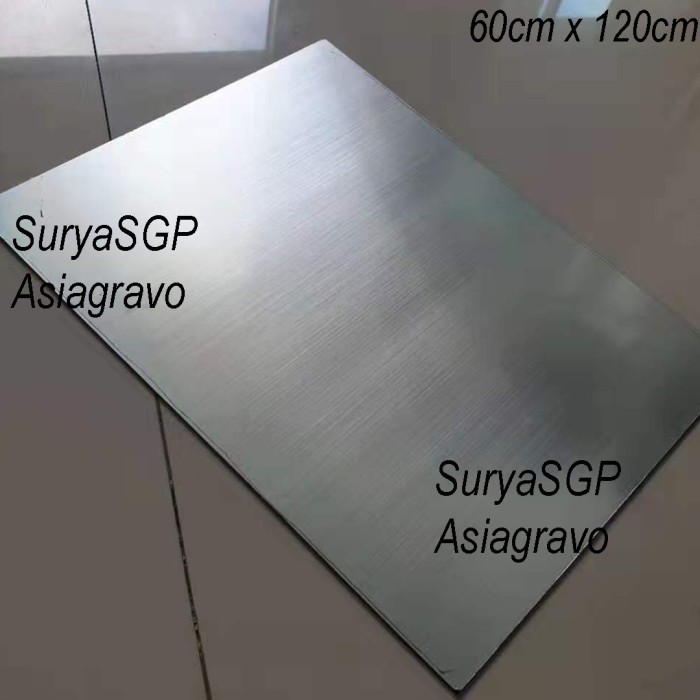 

gravoply silver/bahan name tag/60cmx120cm tebal 1.5mm