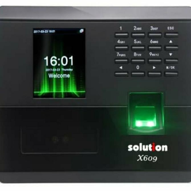 

TERSEDIA MESIN ABSENSI SOLUTION X 609 - ABSEN SIDIK JARI & WAJAH FINGER X609