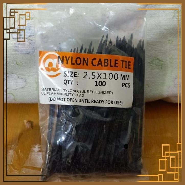 

[JA55] TALI TIS/KABEL TIS/CABLE TIS HITAM 10CM (2.5 X 100MM) ISI 100 PCS