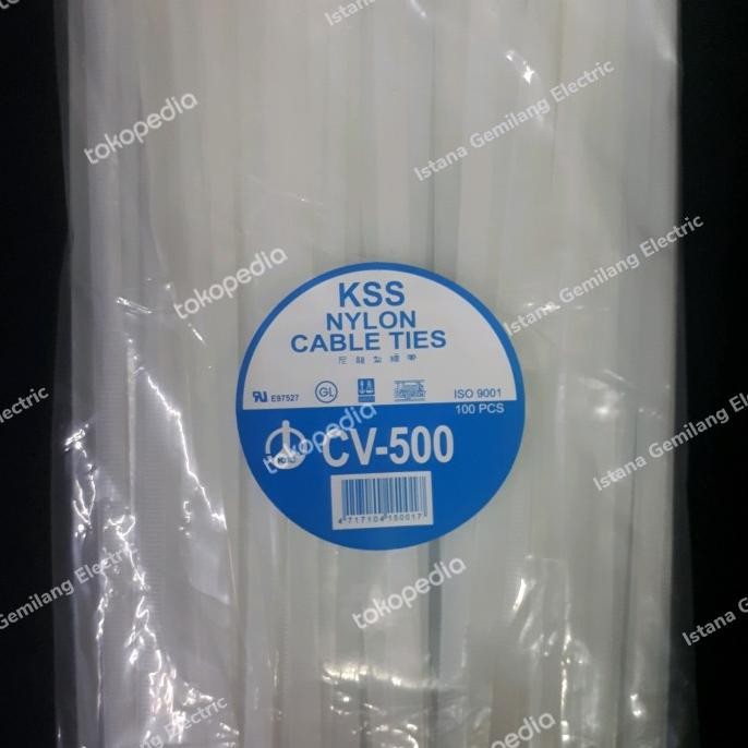 

cable ties Kabel Ties nylon KSS Cv 500 x 8 putih