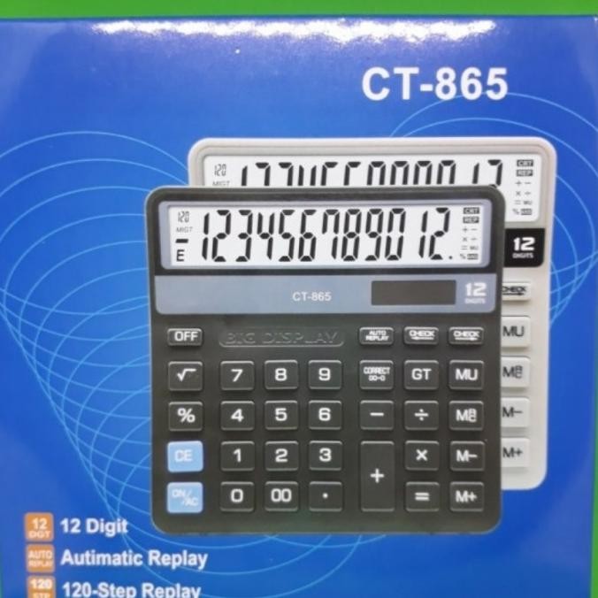 

TERSEDIA CALCULATOR 12 DIGIT CT 865 CHECK CORRECT - KALKULATOR MEJA CT865