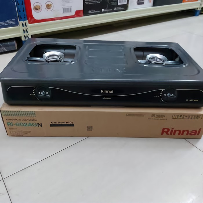 Rinnai Kompor Gas 2 Tungku RI-602AGN - Kompor Gas Alam