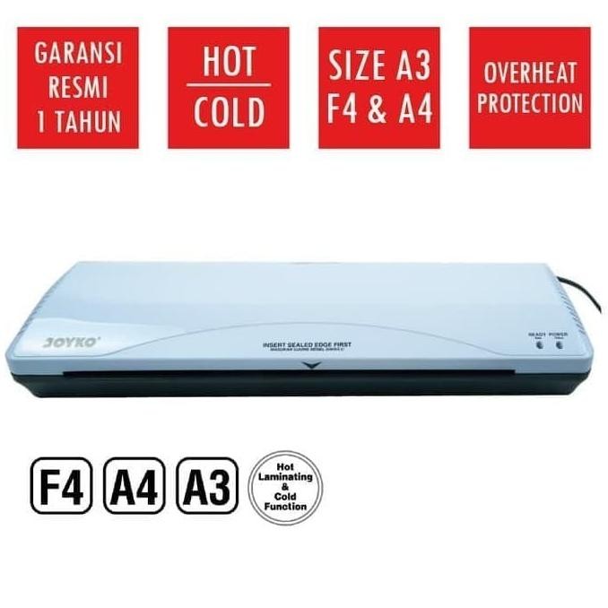 

TERSEDIA JOYKO LM-03 SIZE A4 F4 & A3 MESIN LAMINATING / LAMINATOR LOW WATT LM03