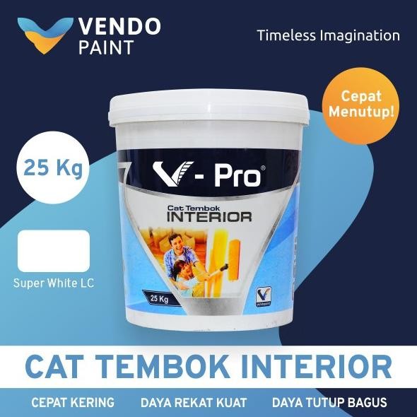 Cat Tembok Interior V-Pro 25 kg Super White LC - setara Paragon