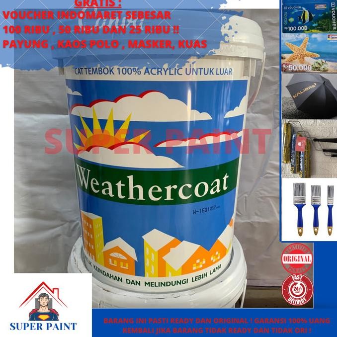CAT TEMBOK LUAR MOWILEX WEATHERCOAT 1501 PUTIH / WARNA LAINYA 20L PAIL