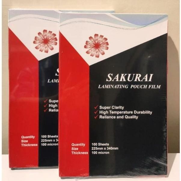 

NEW Plastik Laminating SAKURAI Folio per pack