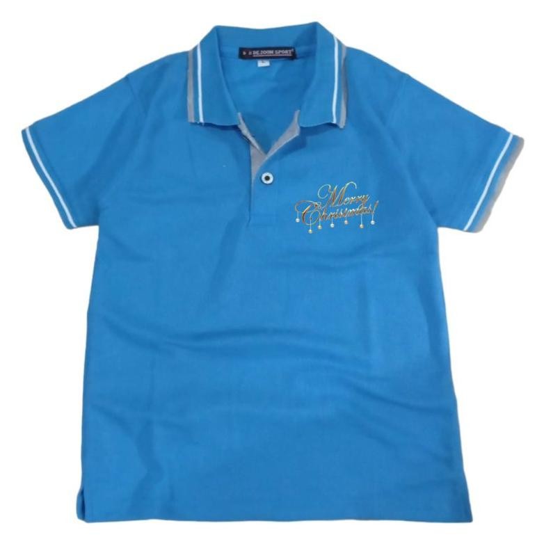 WTYU Baju Atasan Kaos Kerah Natal Merry Christmas Anak 3-11th / Poloshirt Natal Anak / Seragam Natal