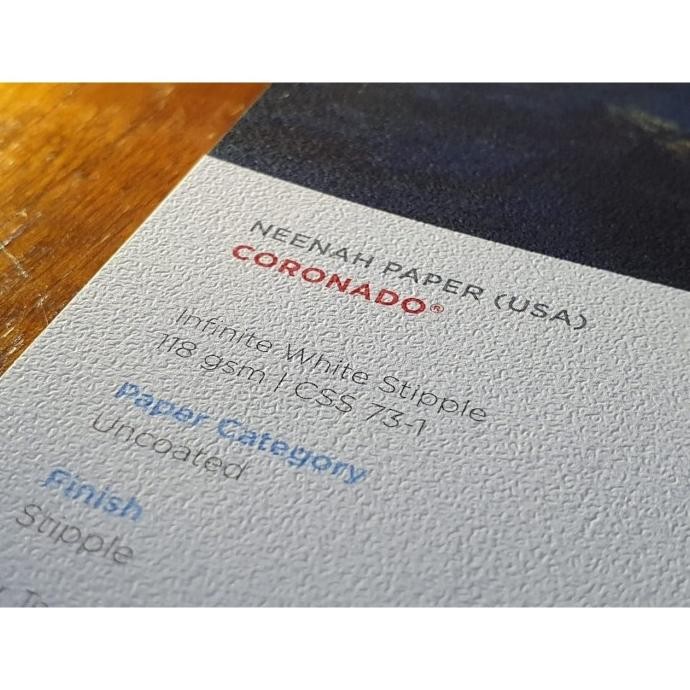 

TERLARIS - Kertas A3+ FinePaper Paperina Coronado Wht Stipple 118 GSM 1PCK-50LBR