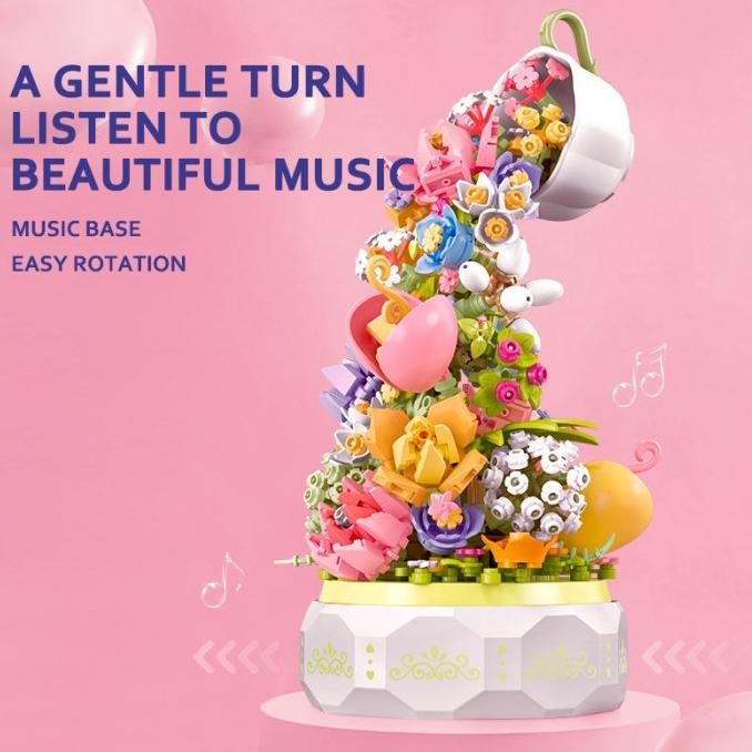 Sembo 611050 Flower music box with light - brick building block
